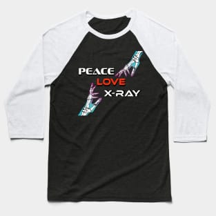 Peace-Love-X-Ray Radiology Technician Baseball T-Shirt